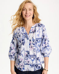 Chico's Outlet - Cotton Printed Billow Sleeve Blouse