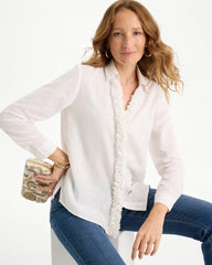 Chico's Online - Linen Flower Embellished Blouse