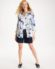 Chico's No Iron™ Linen Handpainted Print Shirt