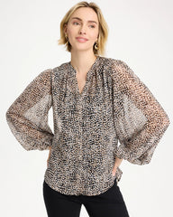 Chico's Online - Georgette Printed Squares Blouse
