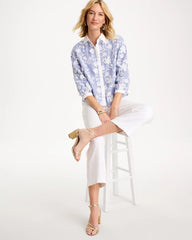 Chico's Discount - Cotton 3D Embroidered Striped Shirt