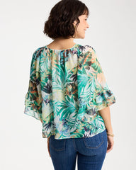 Chico's On Sale - Printed Georgette Swing Blouse