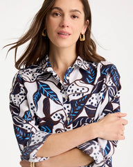 Chico's Discount - Printed No Iron Linen Shirt