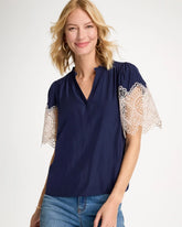 Chico's Outlet - Sea Island Crochet Lace Blouse