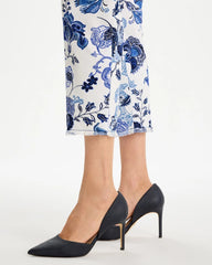 Chico's On Sale - Printed Relaxed Boyfriend Chino Fray Crop Pants