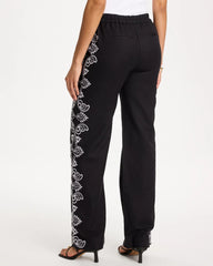 Chico's On Sale - Embroidered Pull-On Wide-Leg Linen Pants