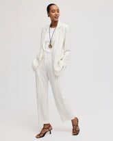 Chico's For Sale - Striped Linen Wide-Leg Ankle Pants