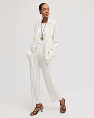 Chico's For Sale - Striped Linen Wide-Leg Ankle Pants