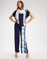Chico's / Faux Silk Tie-Dye Palazzo Pants