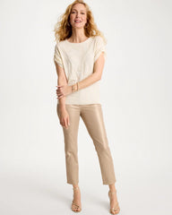 Chico's For Sale - Girlfriend Slim Coated Crop Jeans