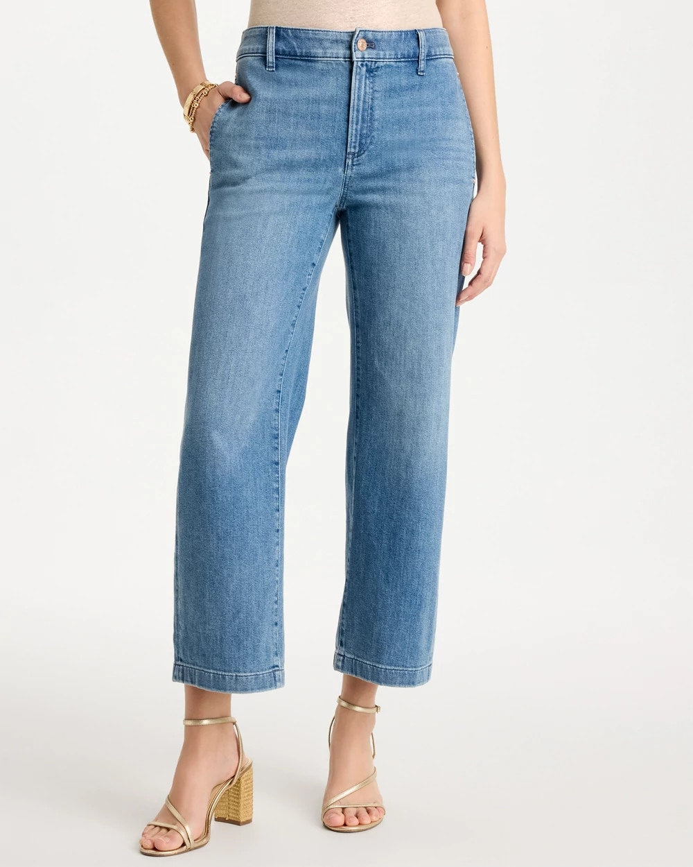 Chico's Outlet - Straight Crop Trouser Jeans