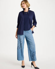 Chico's US - Embellished Ultra Lightweight Crop Jeans