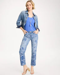 Chico's On Sale - Embellished Girlfriend Crop Jean