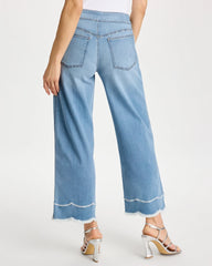 Chico's Outlet - Scallop Pull-On Wide-Leg Crop Jeans