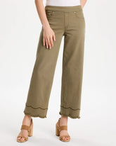 Chico's For Sale - Scallop Pull-On Wide-Leg Crop Jeans