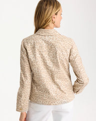 Chico's Outlet - Denim Leopard Print Jacket