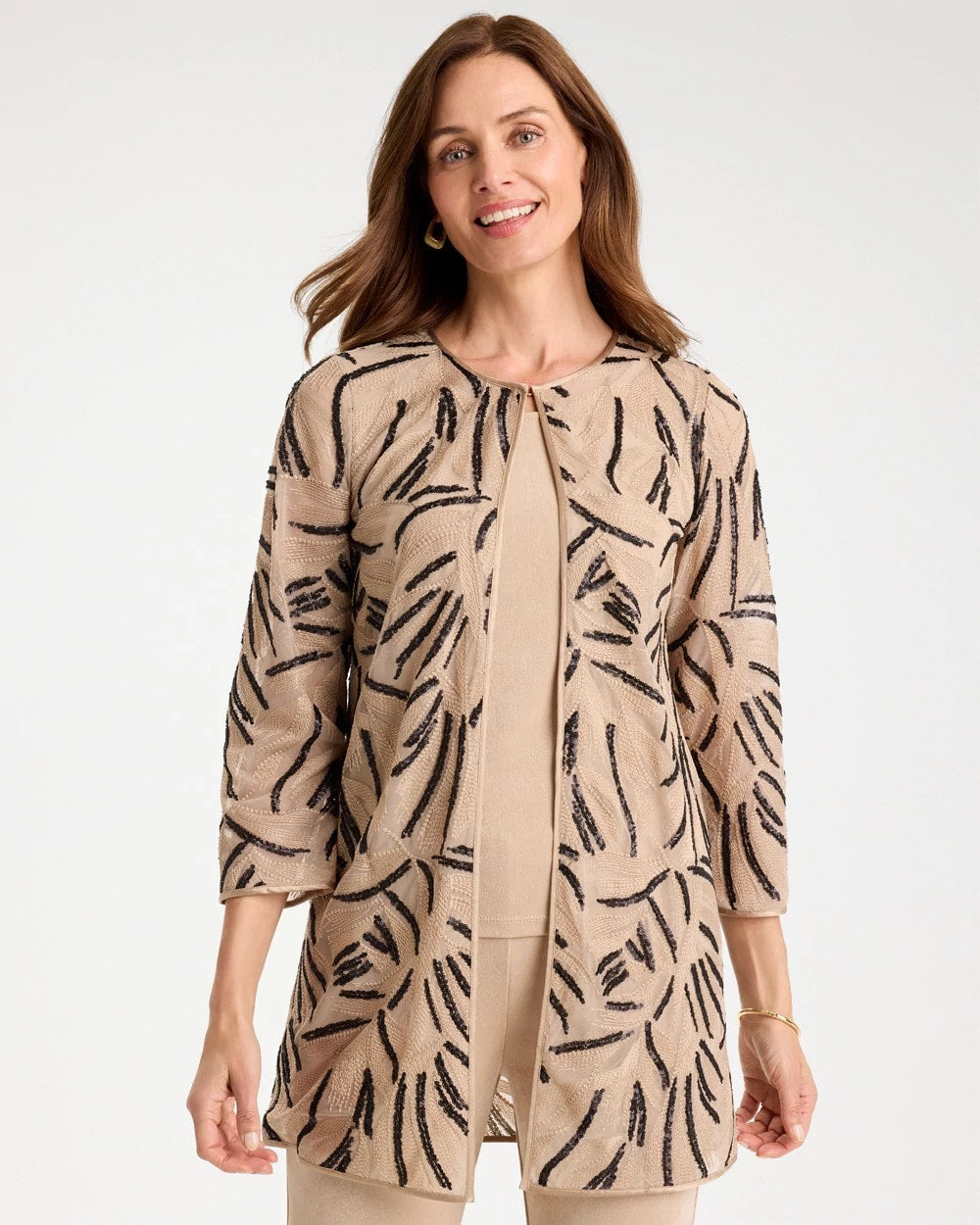 Chico's Sale - Travelers™ Collection Embroidered Sequins Jacket