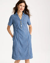 Chico's Sale - Soft-Stretch Hemp Denim Shirtdress