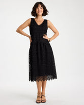 Chico's / Embroidered Lace Sleeveless Dress