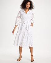 Chico's Online - Lace Cutout Belted Shirtdress
