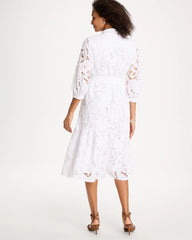 Chico's Online - Lace Cutout Belted Shirtdress