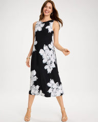 Chico's / Travelers™ Knit Abstract Floral Swing Dress