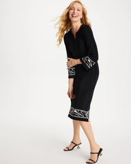Chico's Discount - Travelers™ Zebra Trim Kurta Dress