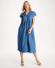 Chico's On Sale - Denim Popover Midi Dress