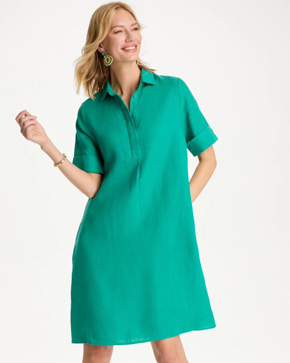 Chico's / Linen Popover Dress
