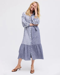 Chico's Online - Linen-Cotton Striped Shirtdress
