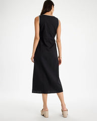 Chico's Sleeveless Surplice Linen Dress