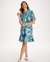 Chico's Sale - Floral Linen-Cotton Popover Dress
