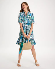 Chico's Sale - Floral Linen-Cotton Popover Dress