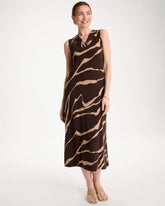 Chico's Outlet - Travelers™ Zebra Double V-Neck Maxi Dress