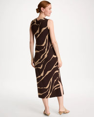 Chico's Outlet - Travelers™ Zebra Double V-Neck Maxi Dress