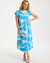 Chico's On Sale - Printed Soft-Stretch Cotton Slub Dress