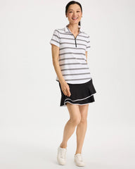 Chico's / Zenergy® UPF Striped Half-Zip Polo