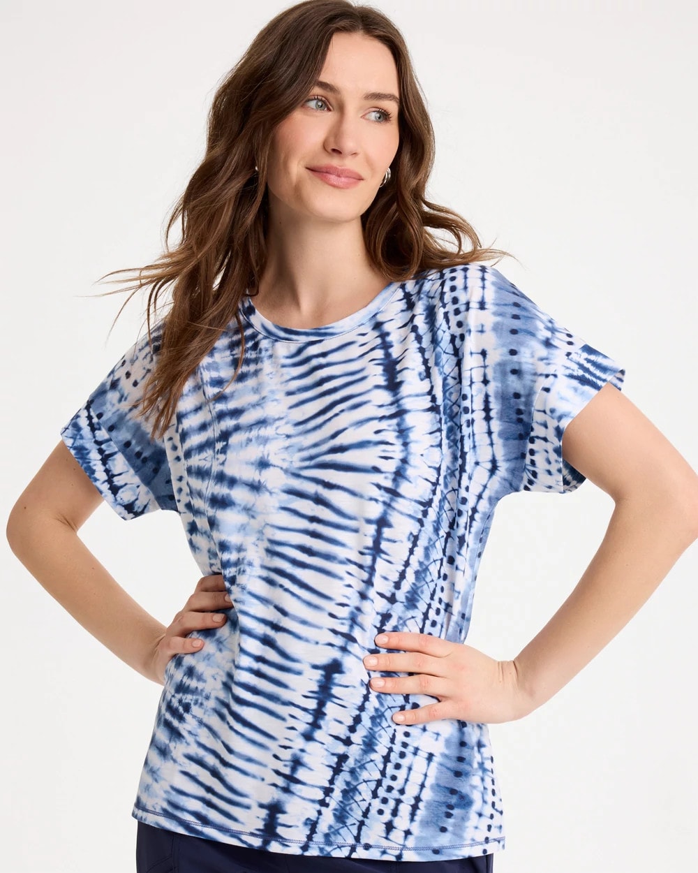 Chico's Online - Zenergy® Tie-Dye Drop Shoulder Tee