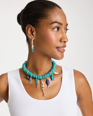 Chico's For Sale - Turquoise Fish Charm Statement Necklace