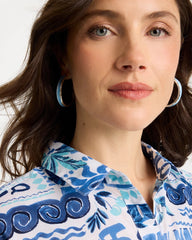 Chico's Outlet - Sea Glass Inspired Hoop Earrings