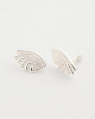 Chico's Silvertone Shell Clip-On Earrings