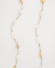 Chico's Sale - Neutral Shell Long Necklace