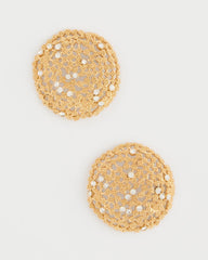 Chico's Outlet - Sea Foam Medallion Stud Earrings