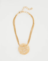 Chico's / Sea Foam Medallion Pendant Necklace