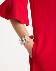 Chico's Discount - Red Resin Pearlescent Stretch Bracelet