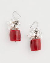 Chico's Sale - Red Resin Pearlescent Earrings