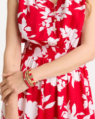 Chico's On Sale - Red Beaded Stretch Bracelet