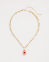 Chico's US - Coral Agate Short Pendant Necklace