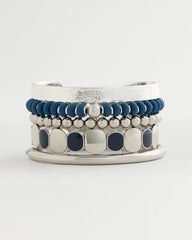 Chico's For Sale - Navy Resin Glam Stretch Bracelet