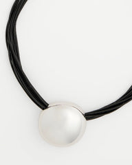 Chico's Outlet - Silver Pendant Cord Necklace
